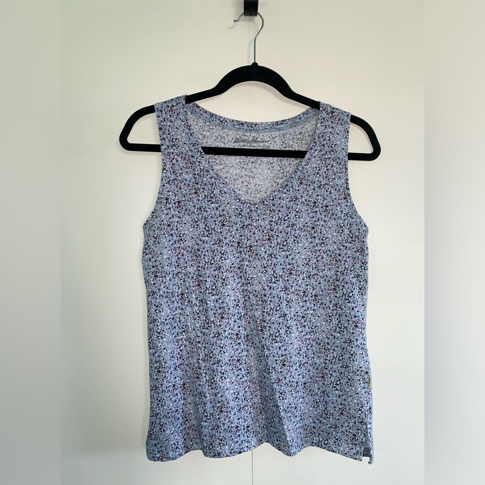 Eddie Bauer Light Blue Speckled Sleeveless Top Women’s Medium
